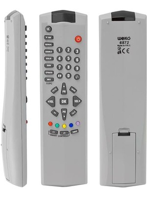 Pazarcan Arçelik-Beko 14.1 Şase Ok'li Beyaz Tv Kumandası