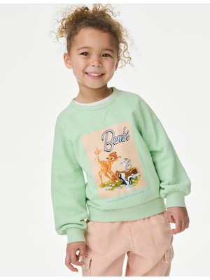Marks & Spencer Pamuk Karışımlı Bambi™ Sweatshirt​ (​12 Ay–8 Yaş)