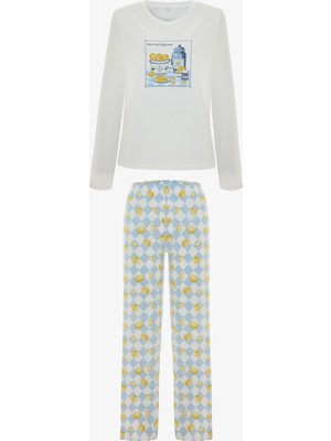 Penti Renkli Petit Dejeuner Pamuklu Pantolon Pijama Takımı