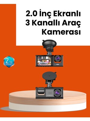 Pazarcan Full Hd Araç Kamerası Çift Yönlü Kayıt ve Darbe Sensörü