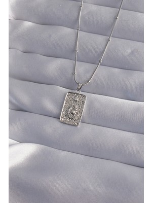 Pazarcan 316L Çelik Zincir Gümüş Renk Lazer Işlemeli Göz Figür Tarot Kolye - TJ-BKO9018