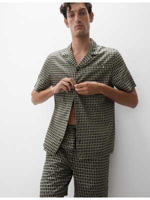 Marks & Spencer Pamuklu Desenli Pijama Üstü