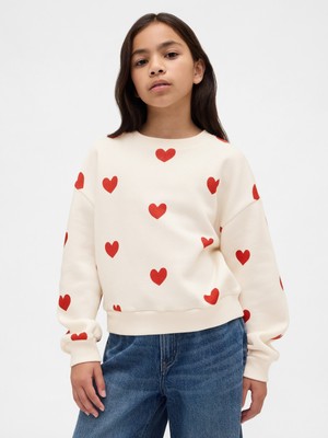 Gap Kız Çocuk Beyaz Vintagesoft Dolman Sweatshirt