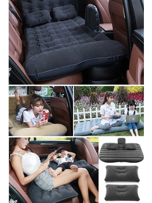 Norino Araç Içi Şişme Yatak Araba Kamp Yatağı Yastıklı Yatak Seti