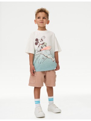Marks & Spencer Saf Pamuklu Mickey Mouse:trade_mark: Tişört (1-8 Yaş)