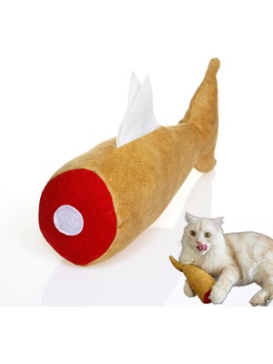 Hepta Collection Pawdaz Matatabi - Fısh (24X11CM) Bol Sesli, Bol Kokulu Kedi Oyuncağı (Golden)