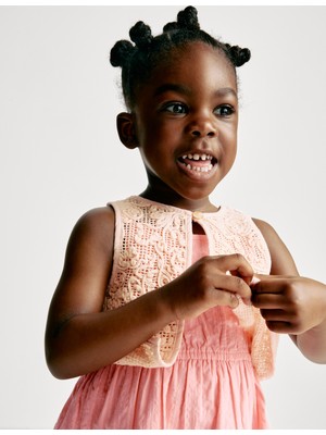 Marks & Spencer ​2–8 Yaş Saf Pamuklu Kroşe Dokuma Elbise​