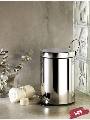 Hepta Collection Mikro Krom Pedallı Çöp Kovası 5 Lt