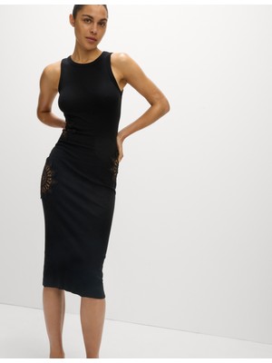 Marks & Spencer Yuvarlak Yaka Orta Boy Plaj Elbisesi