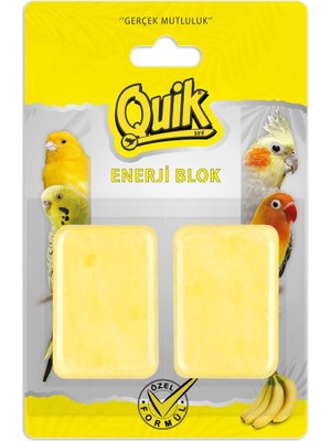 Hepta Collection Quik Kuşlar Için Enerji Bloğu, Muzlu, 2'li