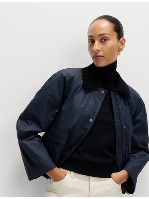 Marks & Spencer Pamuk Karışımlı Mumlu Kapitone Parka Ceket