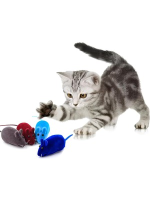 Hepta Collection Çek Bırak Fonksiyonlu Kedi Oyuncak Fare, Eğlenceli Av Keyfi