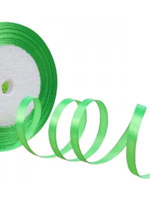 MiraLive Saten Kurdele 6 mm Fıstık Yeşili 1 Metre
