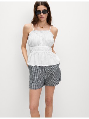 Marks & Spencer Keten Karışımlı Ince Askılı Bluz