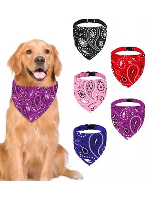 Hepta Collection Evcil Hayvan Köpek Boyun Tasması Yakalık Önlük Fular No Mor (Büyük 450)