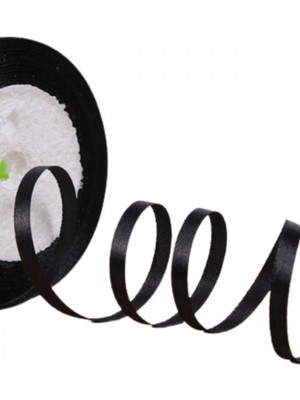 MiraLive Saten Kurdele 3 mm Siyah 70 Metre