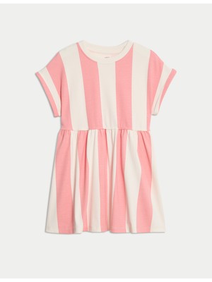 Marks & Spencer Çizgili T‑shirt Elbise (2–16 Yaş)