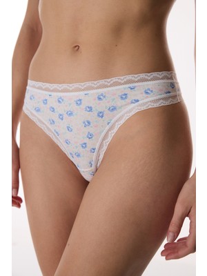 Penti Kırık Beyaz Easy Trim Floral Tanga Külot