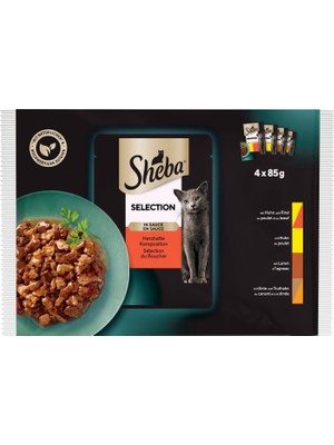 Hepta Collection Sheba Yetişkin Etli Çeşitler 4'lü Paket Yaş Mama 340 G