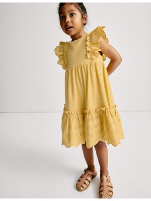 Marks & Spencer Pamuk Karışımlı Kız Çocuk Elbise (1-8 Yaş)