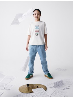 Marks & Spencer Saf Pamuklu Motor Yarışı Grafik Tişört (6-16 Yaş)