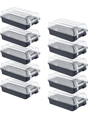 Hepta Collection Smartware 10'lu Set 5 Kadın & 5 Erkek Antrasit Ayakkabı Kutusu