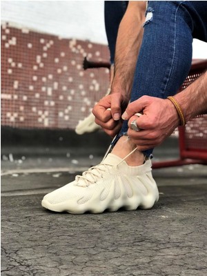 Pazarcan Bej Triko Sargı Taban Erkek Ayakkabı