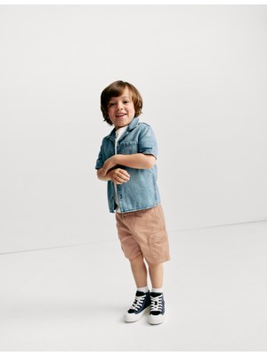 Marks & Spencer Pamuk Karışımlı Kargo Şort (2–8 Yaş)