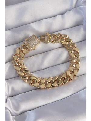 İntora Vip Seri Gurmet Zirkon Taşlı Gold Renk Bileklik - TJ-BB6173