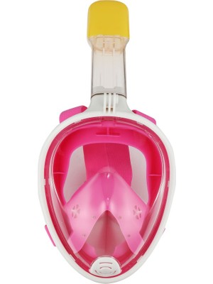 İntora Full Face Şnorkel Dalış Maske Tam Yüz Anti-Sis ve Sızıntı S/m Pembe
