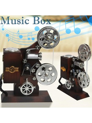 İntora Film Makinesi Görünümlü Müzik Kutusu