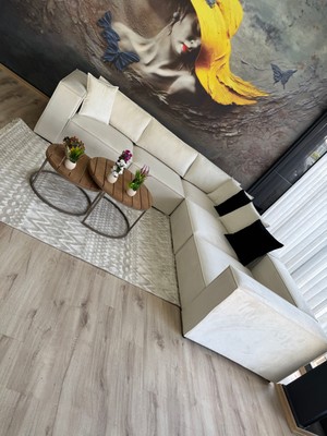 Erduran Mobilya Angelo 5 Modül Tam Köşe Sırt Minderli