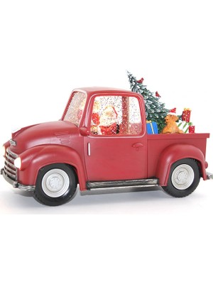 TeknoKesgin KESGİN MARKET®Araba Tasarımlı Işıklı Müzikli Noel Baba Kar Küresi