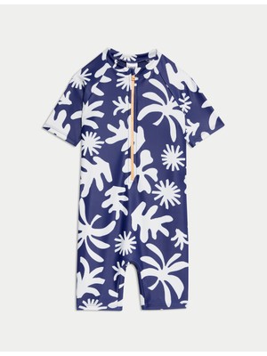 Marks & Spencer Baskılı Kısa Kollu Tek Parça Mayo (2–8 Yaş)