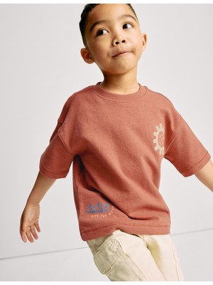 Marks & Spencer Saf Pamuklu Nakışlı T‑shirt (2–8 Yaş)