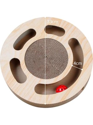 Hepta Collection Yuvarlak Karton Kedi Tırmalama Standı Toplu 33X6 cm