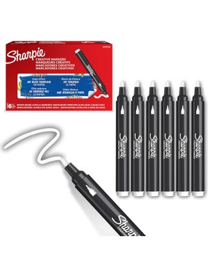 Hepta Collection Sharpıe , Yuvarlak Uç, Beyaz