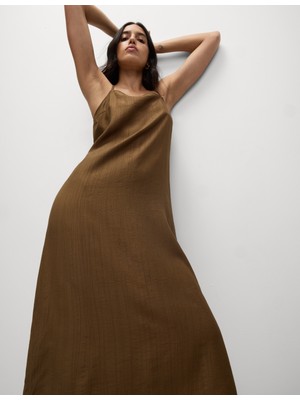 Marks & Spencer Askılı Midi Rahat Elbise