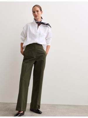 Marks & Spencer Pamuk Karışımlı Düz Paça Pantolon