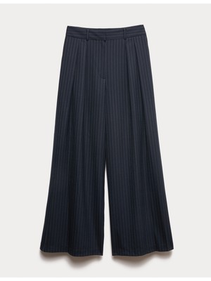 Marks & Spencer Yün Karışımlı Geniş Paça Pantolon