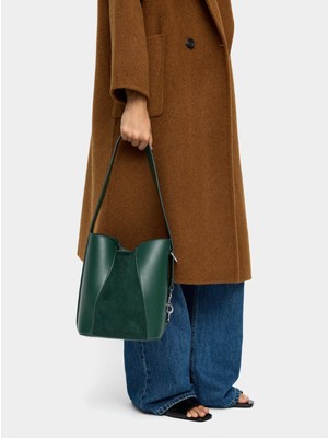 Parfois Deri Detaylı Bucket Çanta