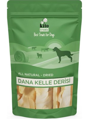 Hepta Collection Kito Kurutulmuş Dana Kelle Derisi Çiğnemelik Köpek Ödül MAMASI%100 Doğal, Glutensiz, Organik 100 gr