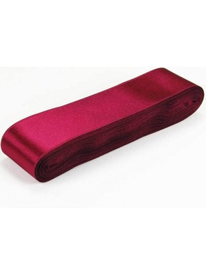 Hepta Collection Parti Vitrini Bordo Renk Saten Kurdela 4 Cm. x 10 Metre (Bordo)