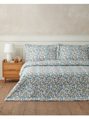 English Home Serue Camille Çift Kişilik Çarşaflı Complete Nevresim Takımı 200x220 cm Mavi