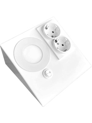 Hepta Collection Erva Tezgah Altı Priz Çifli Panel Spot Beyaz Kasa Beyaz Işık 2130B