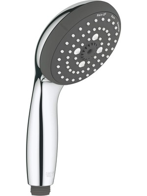 Hepta Collection Start 110 El Duşu, 3 Akışlı (Masaj, Yağmur & Jet), Smartswitch, 110MM Yuvarlak Duş Başlığı, Silikon