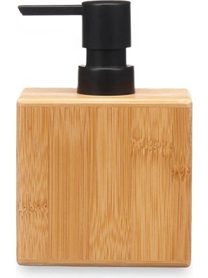 Hepta Collection Doğal Bambu Sıvı Sabunluk, Şık ve Ekolojik Tasarım, Banyo ve Mutfak Için Uygun, Paslanmaz , Uzun Ömü