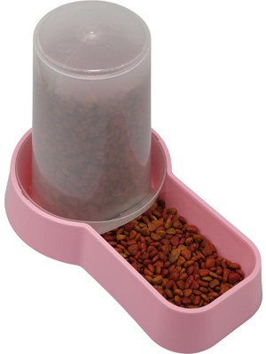 Hepta Collection Miapet Hazneli Plastik Kedi-Köpek Mama ve Su Kabı 1,5 Lt Kare Pembe