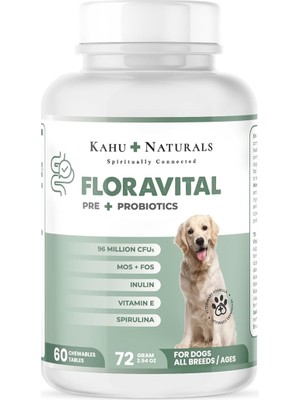 Hepta Collection Kahu Naturals Floravital, Probiyotik ve Prebiyotik Desteği, 60 Tablet