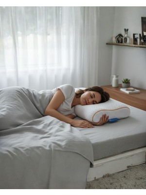 Hepta Collection Uykumanya Uykucu Comfort Pamuk Visco S Yastık 60X40/11/10 cm - Orange Style